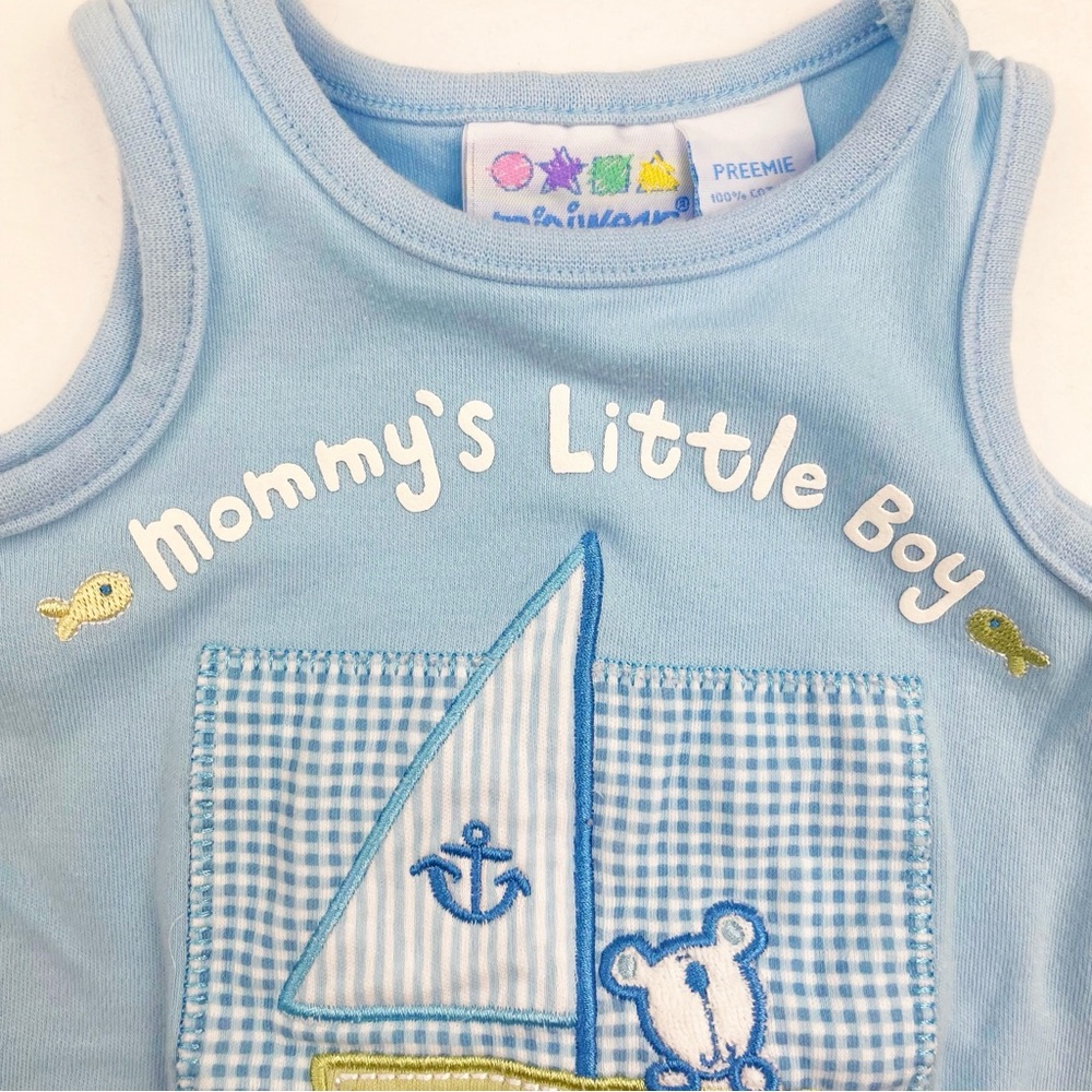Vintage Preemie Miniwear One Piece Sleeveless Romper - Picture 2 of 7